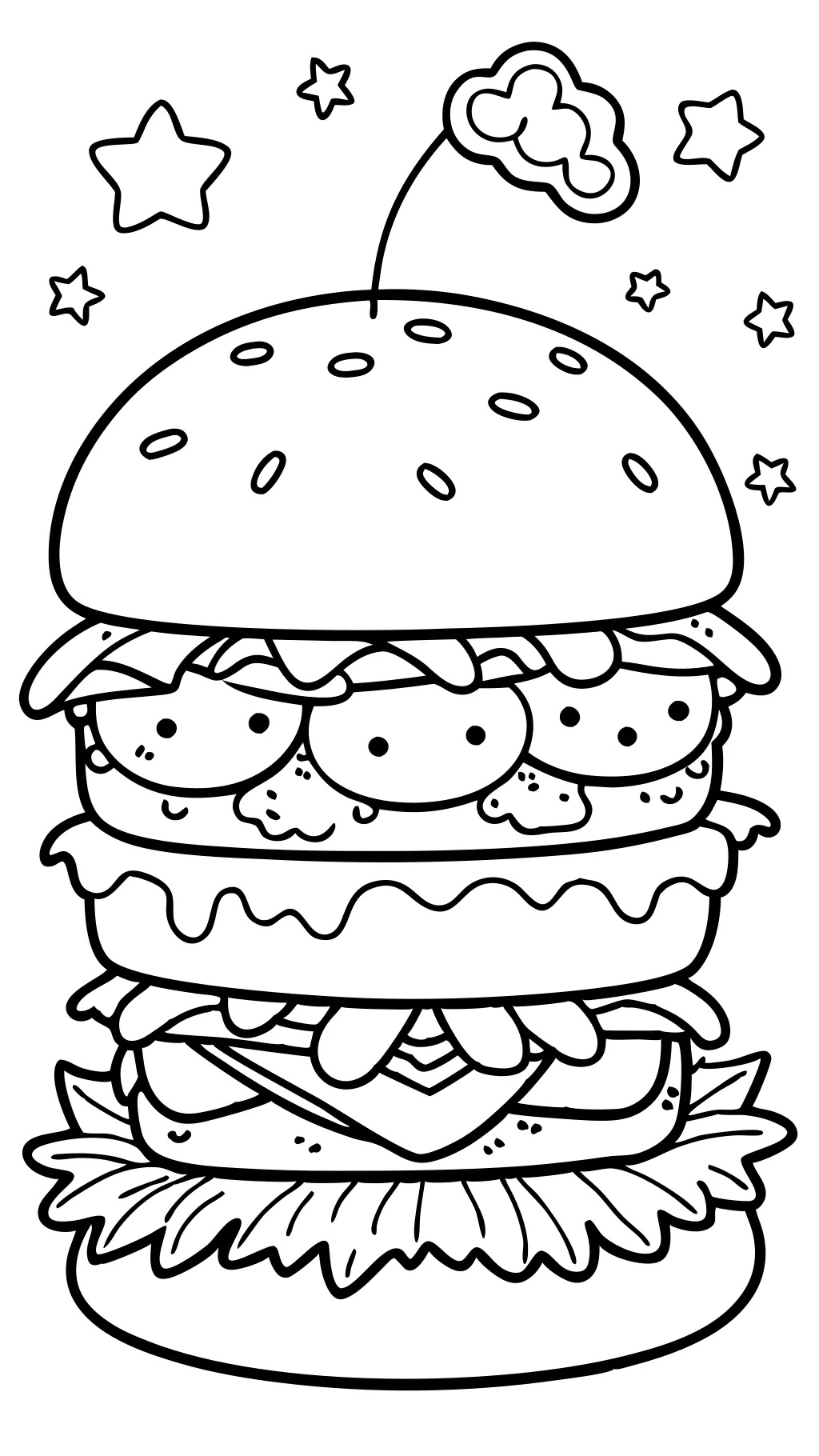 coloriages de hamburger